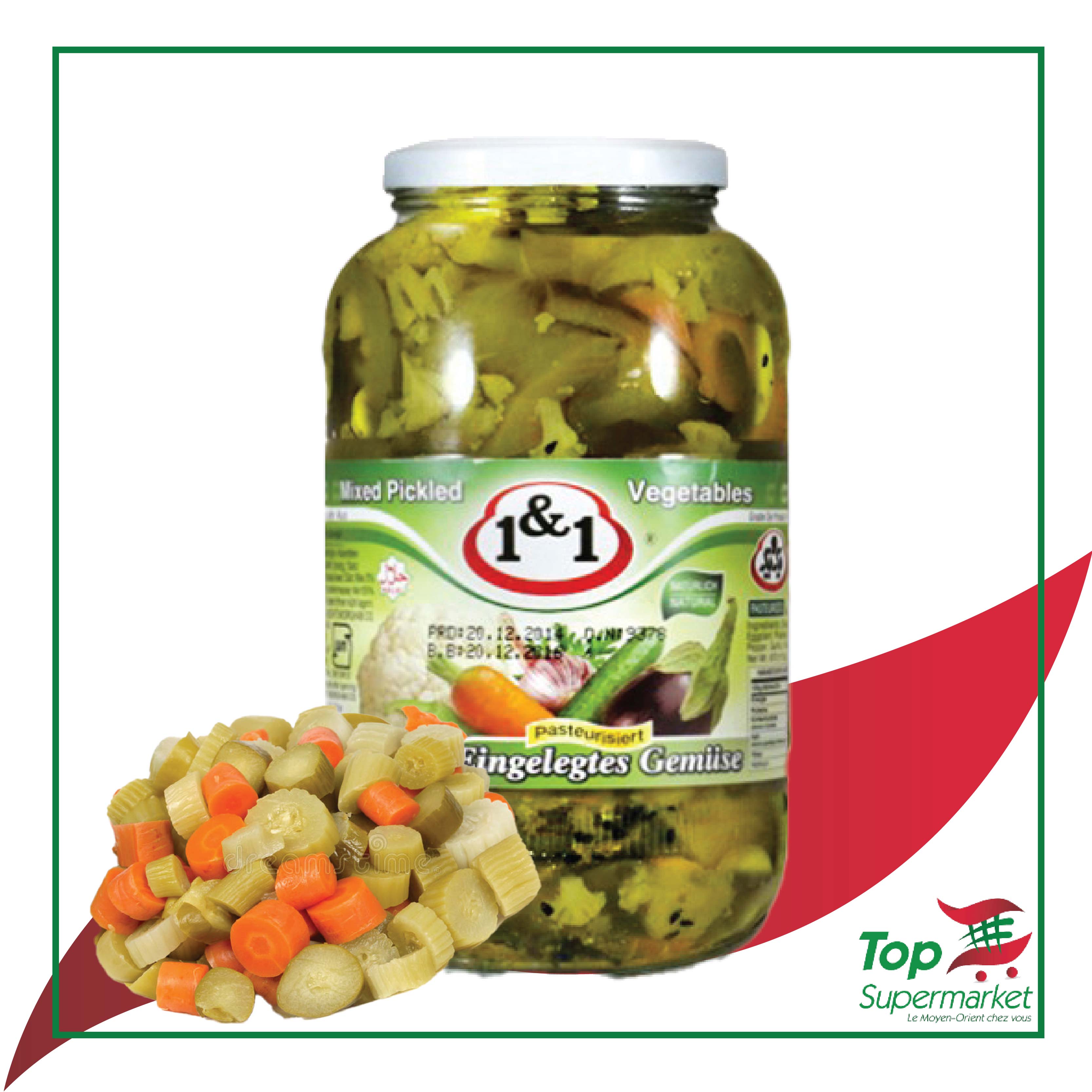 1&1 Pickled Mixed (Glas) 1500gr